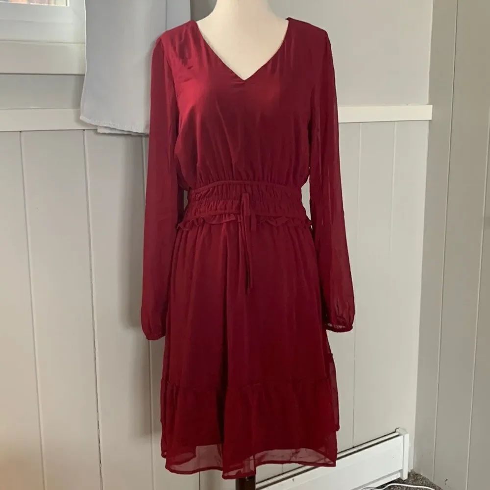 Maurice’s Knee length v neck Long Sleeve Dress sz small
